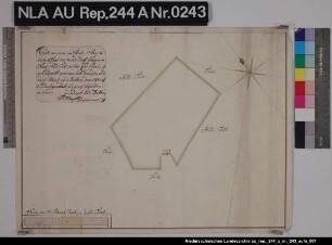 Lage eines vermessenen und vererbpachteten Heidefeldes von Cord Pauls in LEEZDORF Kolorierte Zeichnung von F. W. Magott Papier Format 44,2x33,0 M 1:830