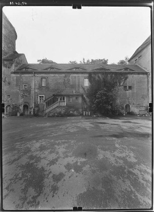 Freiberg. Schloß Freudenstein (1565-1578; H. Irmisch, Umbau 1784-1786, 1800-1805). Teilansicht