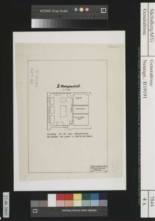 Bergwirtschaftsstelle des Oberbergamtes Freiberg Schloßplatz 1; Zeichensaal (Rißzeichnerei) im zweiten Obergeschoss; Vorschlag