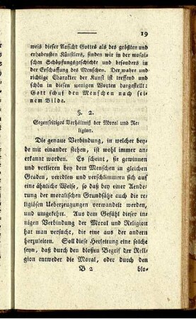 §. 2. Gegenseitiges Verhältniß der Moral und Religion.