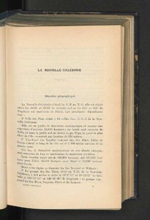 La Nouvelle-Calédonie, par M. Vigoureux, chargé de Mission.
