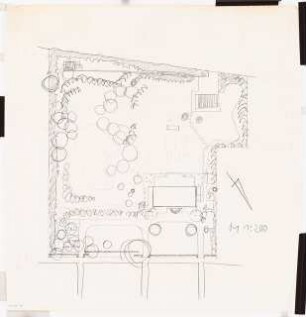 Wohnhaus Axel Springer Bernadottestraße 7-9, Berlin-Grunewald: Gartenplan 1:200