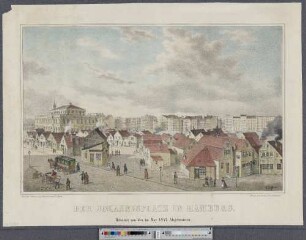 Der Johannisplatz in Hamburg, Bebauet von den im May 1842 Abgebran[n]ten