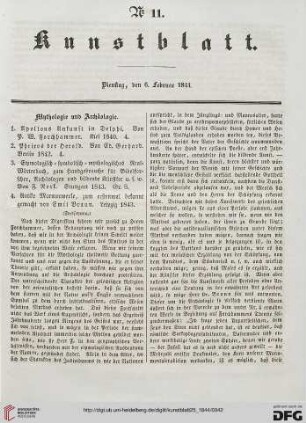 Nr. 11 - 20 (6. Februar 1844 - 7. März 1844)
