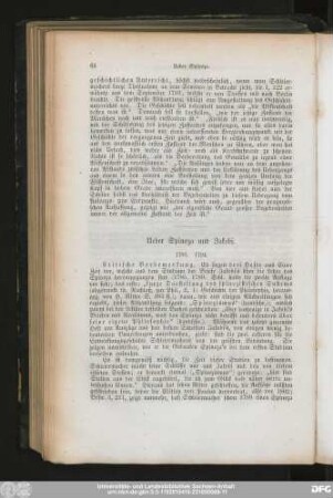 Ueber Spinoza und Jakobi. 1793. 1794.