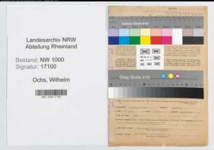 Entnazifizierung Wilhelm Ochs, geb. 07.11.1902 (Angest.)