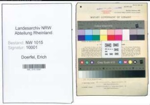 Entnazifizierung Erich Doerfel , geb. 13.03.1902 (Inspektor)