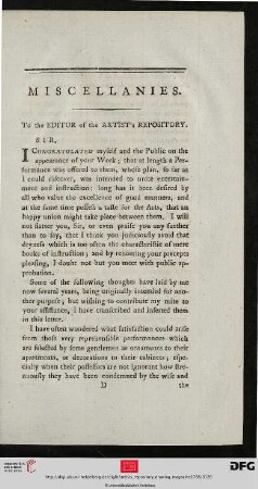 Miscellanies
