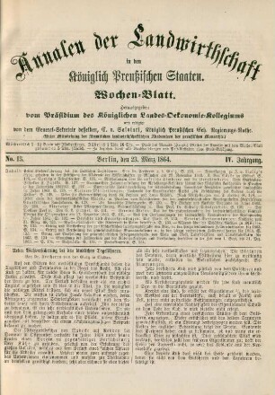No. 13. Berlin, den 23. März 1864. IV. Jahrgang.