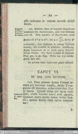 Caput VI. De Ipsa Coni Sectione
