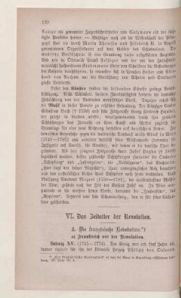 VI. Das Zeitalter der Revolution