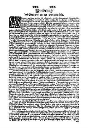 Vorbericht des Verlegers an den geneigten Leser