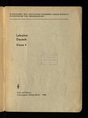 1985: Klasse 4