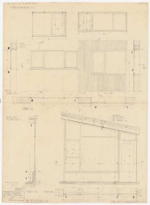 Fa. Thonet, Frankenberg/Eder. Thonet-Siedlung Wohnhaus Stoppel: Technischer Plan Fenster 1:10