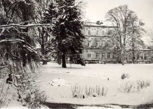 Palaisgarten in Winter / Blick auf die Musikakademie. Detmold. Neustadt. Papierabzug