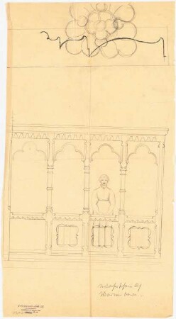 Stiftskirche, Marienborn Umbau: Holzverkleidung (der Empore ?): Ansicht und Detail