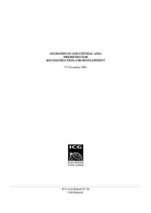 Afghanistan and Central Asia: priorities for reconstruction and development