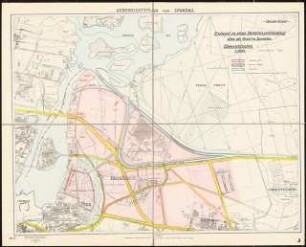 Verkehrsverbindung über die Havel, Berlin-Spandau Schinkelwettbewerb 1931: Lageplan 1:5000