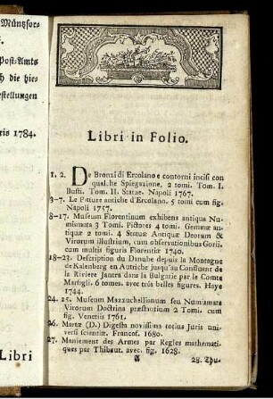 Libri in Folio.