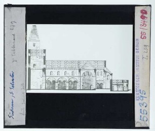 Susteren, Abtei Susteren : Längsschnitt durch den Kirchenbau