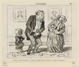 Un intérieur de famille le 2 janvier..., Blatt 62 der Folge "Actualités“, in: „Le Charivari“, Paris 1853