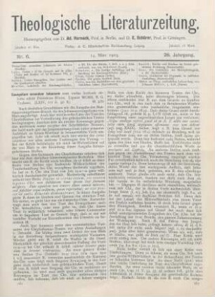 161-165 [Rezension] Blass, Fridericus, Evangelium secundum Iohannem cum variae lectionis delectu