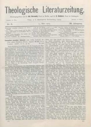 161-165 [Rezension] Blass, Fridericus, Evangelium secundum Iohannem cum variae lectionis delectu