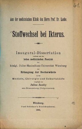 Stoffwechsel bei Ikterus