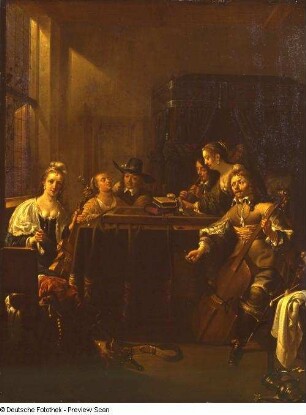Musikalische Unterhaltung : Duck, Jacob: Musikalische Unterhaltung. Öl auf Kupfer; 49 x 38,5 cm. Dresden: Gemäldegalerie Alte Meister 1388