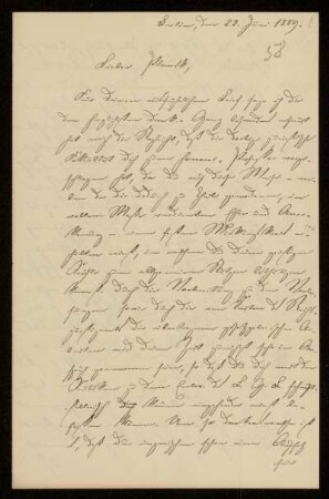 58: Brief von Hermann Struckmann an Gottlieb Planck, Berlin, 23.6.1889