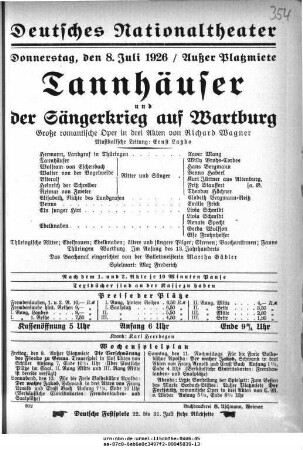 Tannhäuser und Der Sängerkrieg auf Wartburg