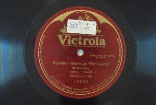 Rigoletto : Monologo "Pari siamo" (We are equal); (act 1) / (Verdi)