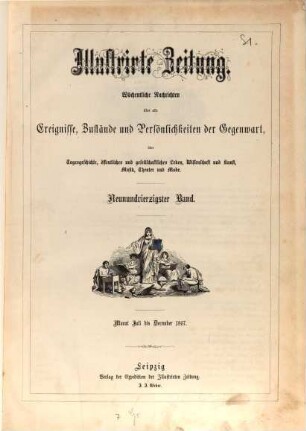 Illustrirte Zeitung : Leipzig, Berlin, Wien, Budapest, New York. 49 = Juli/Dez. 1867