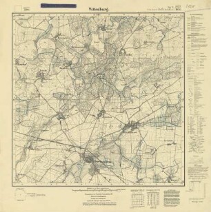 2432 (alte Nr.: 1036) Wittenburg, Meßtischblatt (4cm - Karte)