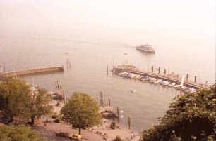 Meersburg: Terrasse von Frau Müller-Ortloff mit Seeblick, von oben