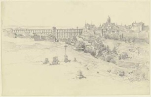Ansicht von Segovia mit der großen römischen Wasserleitung