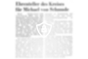 Ehrenteller des Kreises für [Name maskiert] Schmude