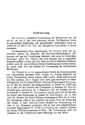 Vorberatung