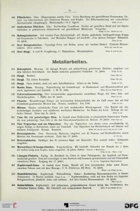 Metallarbeiten (Nr. 193-299)