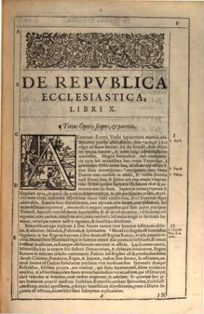 De Repvblica Ecclesiastica Libri X, 1