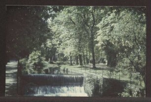 Friedrichstaler Kanal und Allee,. Detmold, Blickrichtung Obere Mühle