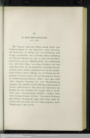 III. In der Rechtspraxis : 1850 – 1856