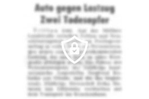 Auto gegen Lastzug - Zwei Todesopfer