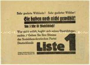 Wahlaufruf der SPD