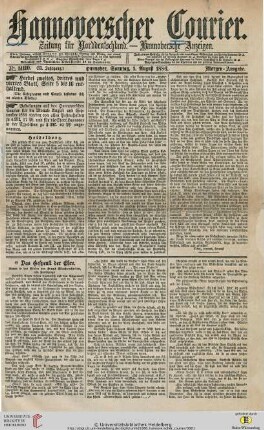 Das 500jährige Jubiläum der Heidelberger Universität im Spiegel der Presse : Hannoverscher Courier