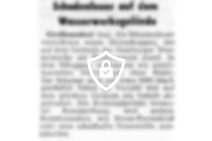 Schadenfeuer auf dem Wasserwerksgelände