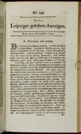 No. 100. Den 13ten December 1790.