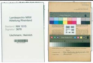 Entnazifizierung Heinrich Uschmann , geb. 29.03.1905 (Geschaeftsfuehrer)