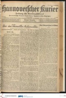 Hannoverscher Kurier : Hannoversches Tageblatt ; Morgenzeitung für Niedersachsen