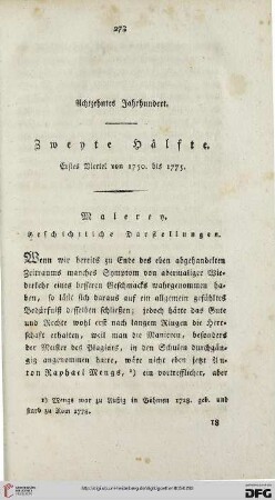 Achtzehntes Jahrhundert: Zweyte Hälfte